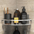 Wall Mount Corner Shelf Shower Holder No Drill Bathroom Storage Rack Organizer for WC Shampoo - Bathroom Accessories