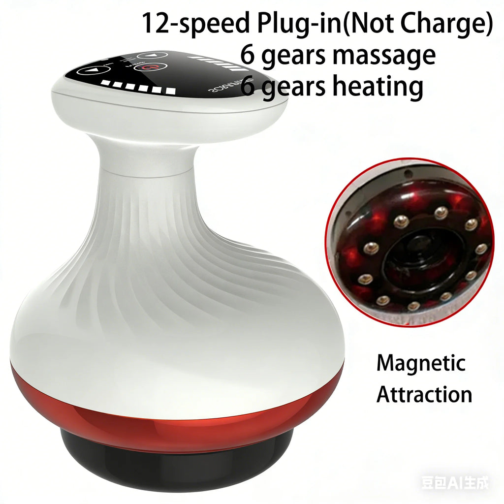 Electric Massage Meridian Brush Universal Body Dredging Cupping Scraping Instrument  Abdominal And Back Massager For Home