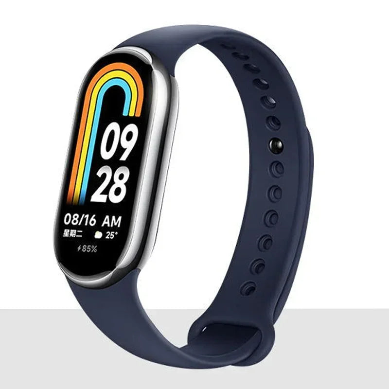 Silicone Strap For Xiaomi Mi band 8-8 NFC Sport Belt Replacement miband8 Bracelet waterproof smart band 8 watchband Accessories