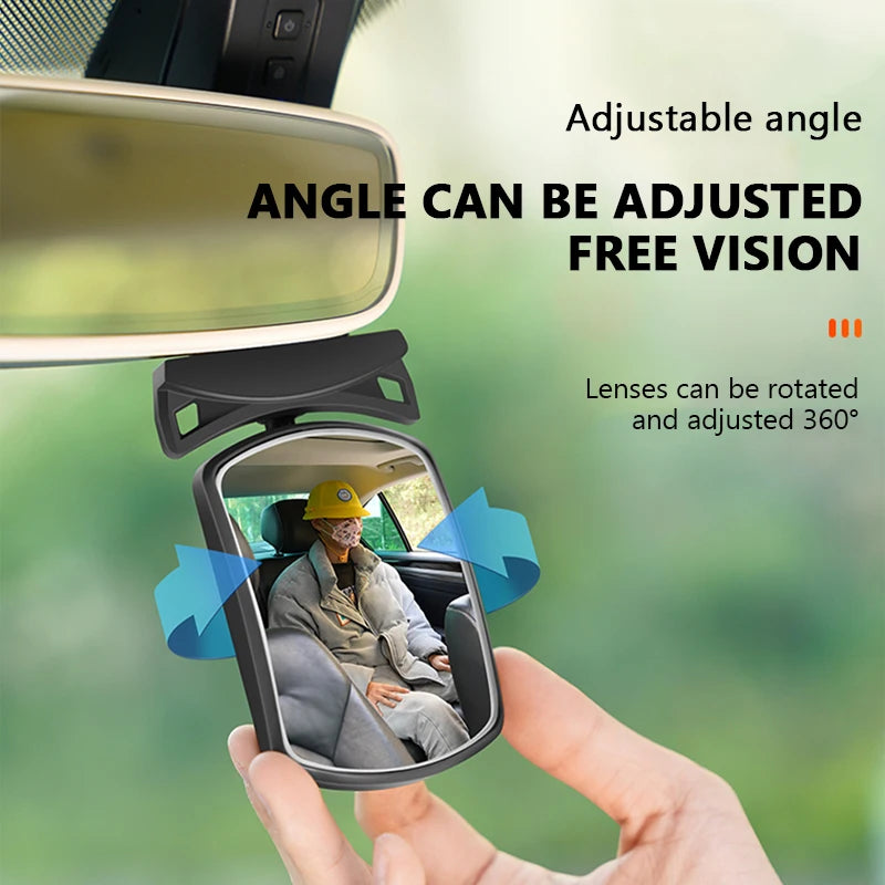 Baby Mirror Car Rear View Mirror Front Windshield Mirrors Paste Mirror Baby Kids Monitor 360 Degree Rotatable Angle Adjustable