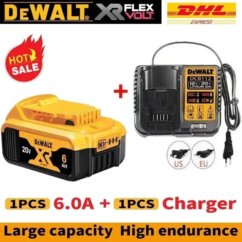 Original for DEWALT 20V/60V battery DCB606 DCB609 DCB182 DCB205 DCB206 DCB209 power tool 18V battery 6Ah 9Ah battery.