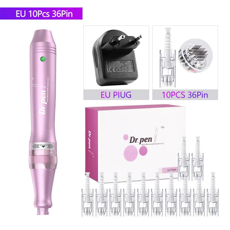 Authentic Dr. Pen Ultima M7 12Pcs 0.25mm Needles Multi-function Facial Mesotherapy Skin Wireless Electric Derma Beauty Device