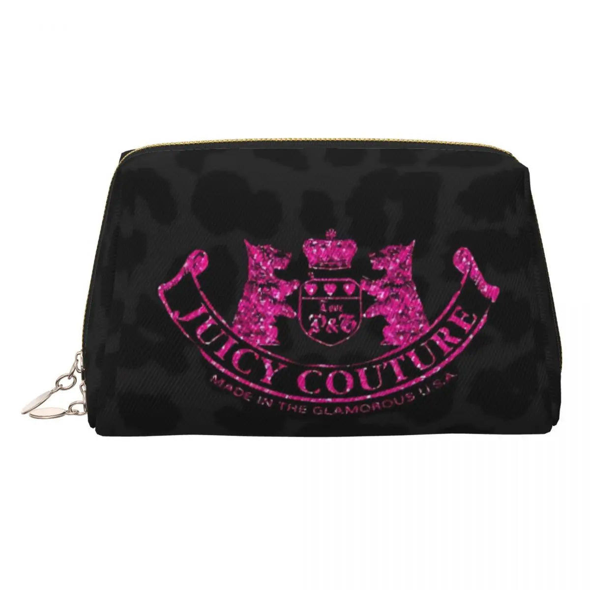 J-Juicy-C-Couture Makeup Bag Zipper Pouch Travel Cosmetic Bags Large Leather Portable Cosmetic Bag for Women