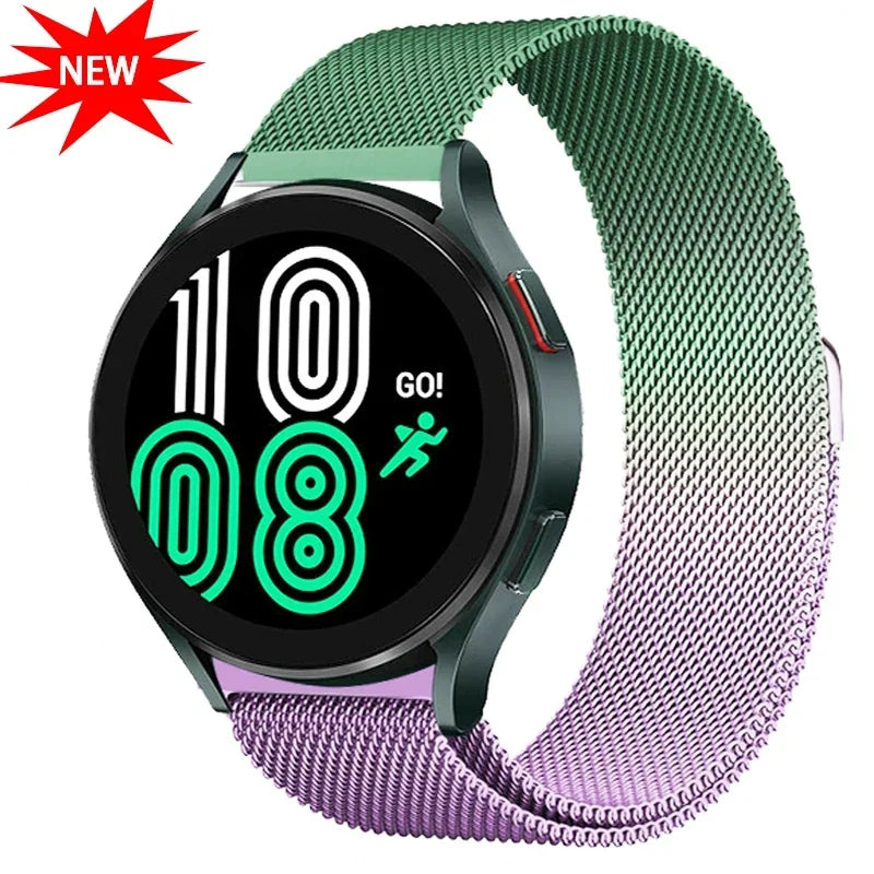 Milanese Loop band For Samsung Galaxy watch 6 5 4 classic Metal strap 20mm 22mm bracelet huawei gt/Amazfit GTS 4/GTR 2e/Bip 3-5