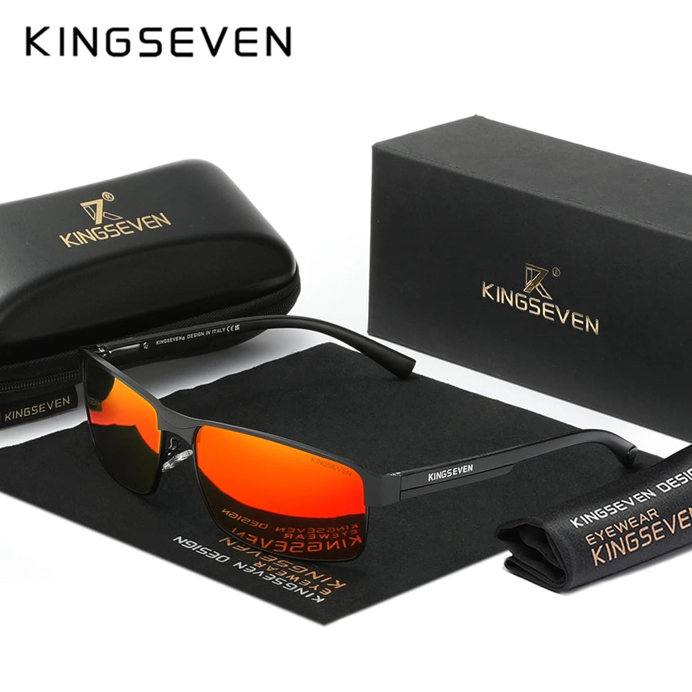 KINGSEVEN Men Polarized Sunglasses Design Women Sun Glasses UV400 Anti-glare Driving Square Eyeglasses
