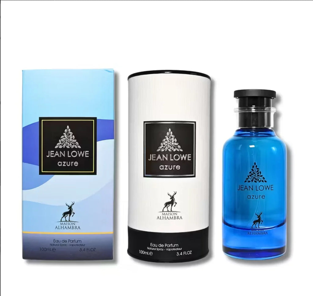 Jean Lowe Azure Eau De Parfum Spray - Long-Lasting Cologne for Women & Men, Elegant Floral fragrance with Elegant Bottle