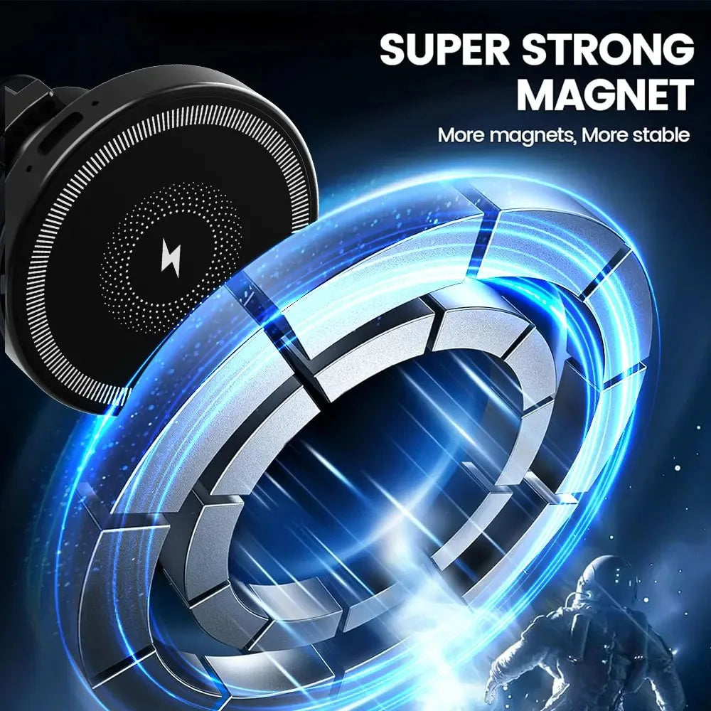 Car Air Vent Magnetic Wireless Charger Phone Holder Stand For iPhone 17 16 Pro Max 15 14 13 12 Fast Charging Cellphone Bracket