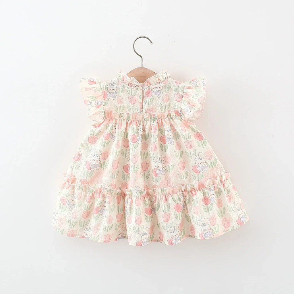 Summer New Cute Rabbit Baby Girl Dress Sweet Tulip Children'S Clothing (9 Months -4 Years Old)