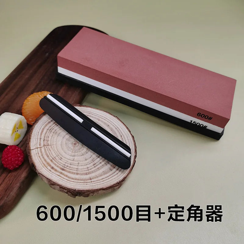 Professional Knife Sharpening Stone Kit 400/1000 3000/8000 Grit Non-slip Bamboo Base Double-side Knife Whetstone Angle Guide