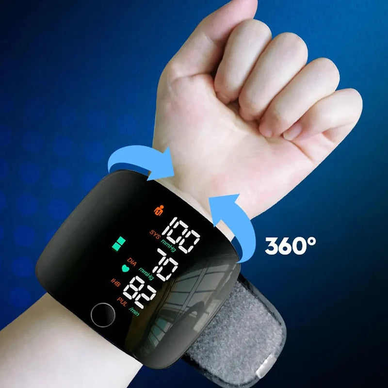 USB Rechargeable Wrist Blood Pressure Monitor English Voice Tonometer Best Automatic Digita Sphygmomanom BP