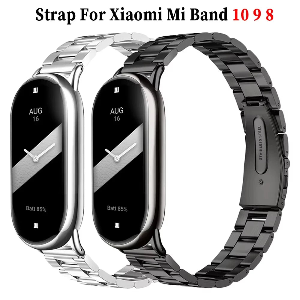 Stainless Steel Bracelet for Xiaomi mi band 10/9/8 Strap Replacement Correa for Miband 9 Bands for Xiaomi8 Watchbands Accesorios