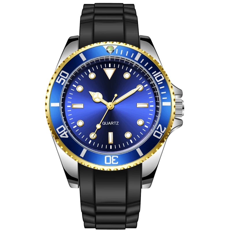 Diver Style Watch Japan Movement Rotating Bezel Fabric Strap 40mm Dial