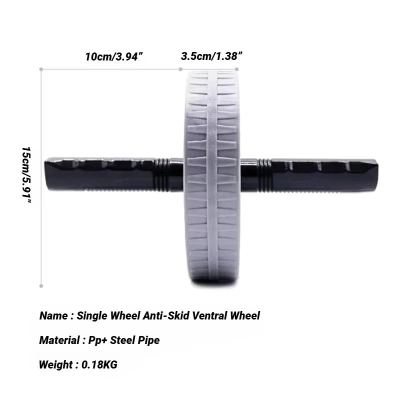 1Pcs Abdominal Wheel Strong Load Bearing Non-slip Roller Strengthen Muscle Exercise Equipment Fitness Training Home Use Silent