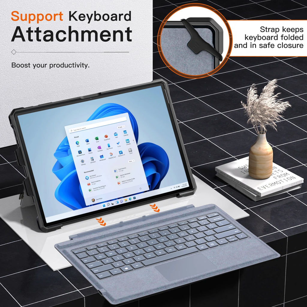 Casing untuk for Surface Pro 7 Plus Pro7 6 5 4 LTE All-in-One Rugged Cover Case with Pen Holder Kickstand Protective Case