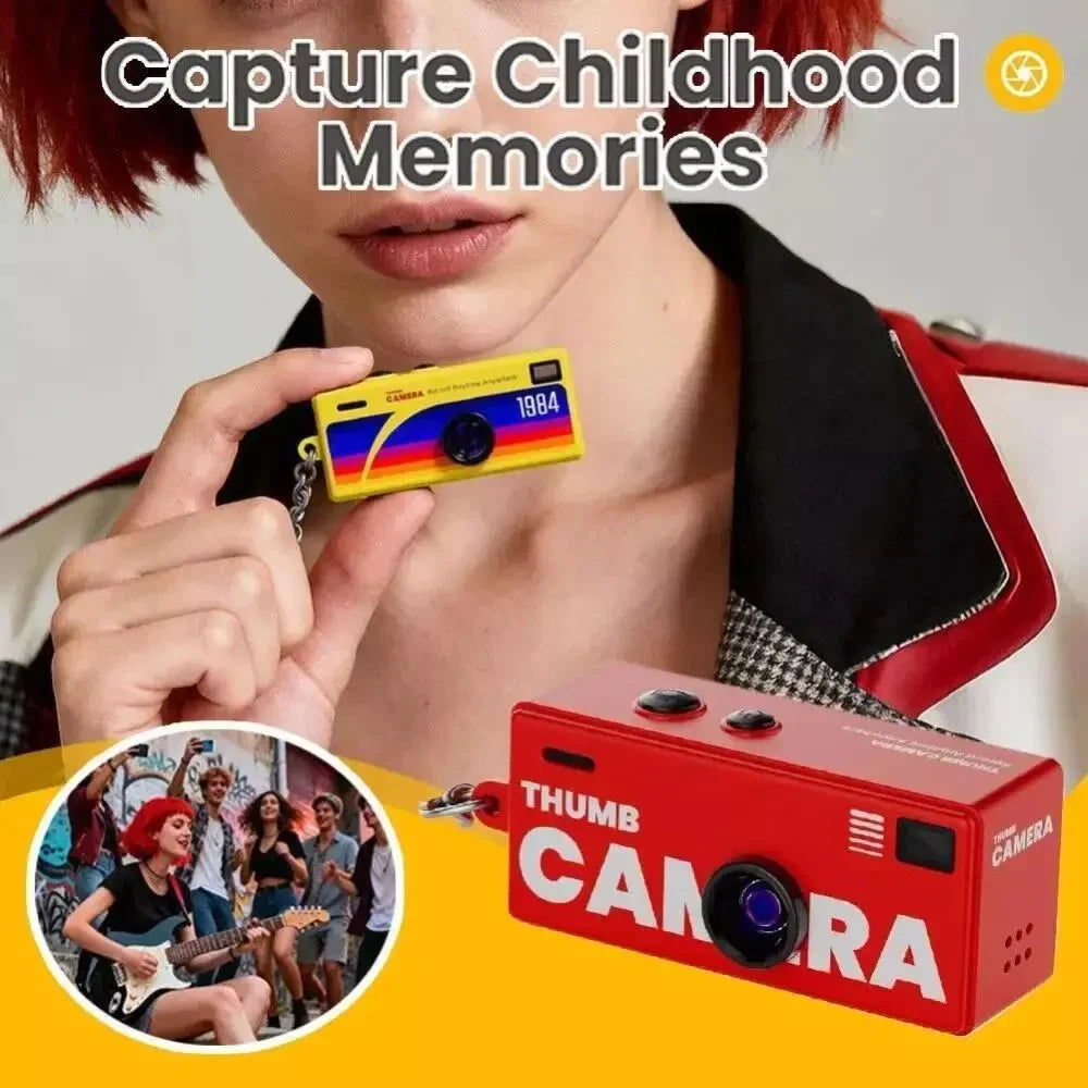 Magecam Digital Camera 0.96 Inch Keychain Camera Retro Support Memory Card 1080P Very Small Camcorder Video Recorder with Flash
