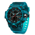 SANDA Digital Men Watch Military Sport Waterproof Wristwatch Man TPU Strap Quartz LED Clock Fashion Stopwatch Date Male Clock