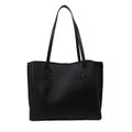 Korean Style Women Soft Leather Tote Bag Large Capacity Versatile Single Shoulder Handbag Purse Casual Daily Shoulder Bag