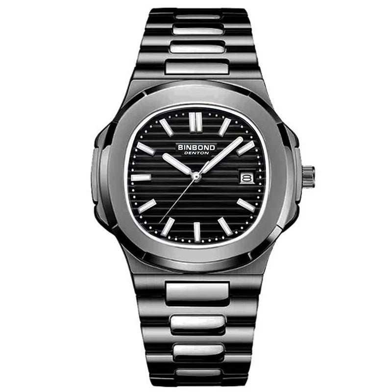 BINBOND Top Brand Luxury Men Quartz Watch Waterproof Date Male Clock Stainless Steel Business Mens Watches Relogio Masculino