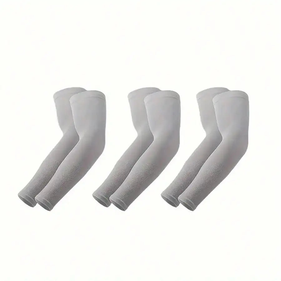 3 Pairs Unisex Breathable & Elastic Quick-Dry Arm Sleeves, Suitable For Daily Use, Sports, Cycling, Running, Summer Outdoor, Anti-UV Beach Essential