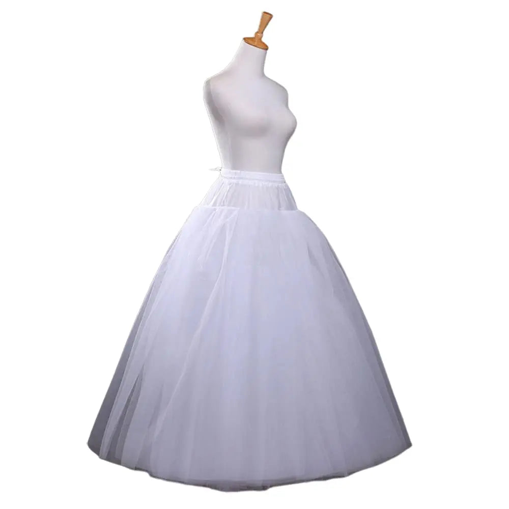 Plus Size Petticoats for Women Floor Length Crinoline Hoopless Long Petticoat Underskirt Puffy Skirt for Wedding Dress Ball
