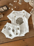 Summer New Baby Sleeveless Tops And Tight Waist Shorts 2 Pieces Suit Scallop Pattern Clothing Set Kids Clothes 0-18M