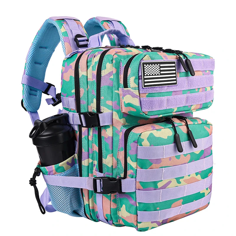 LHI 25L Tactical Backpack for Women Fitness Athlete Gym Out Bag  Small Outdoor Sports Travel Rucksack with Bottle Holder