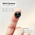 E20 Mini WiFi Security Camera, 4K Ultra HD tiny surveillance cam with infrared night vision, motion detection alert, loop recording. Compact portable design for home, office, car indoor monitoring. Real‑time phone remote vi