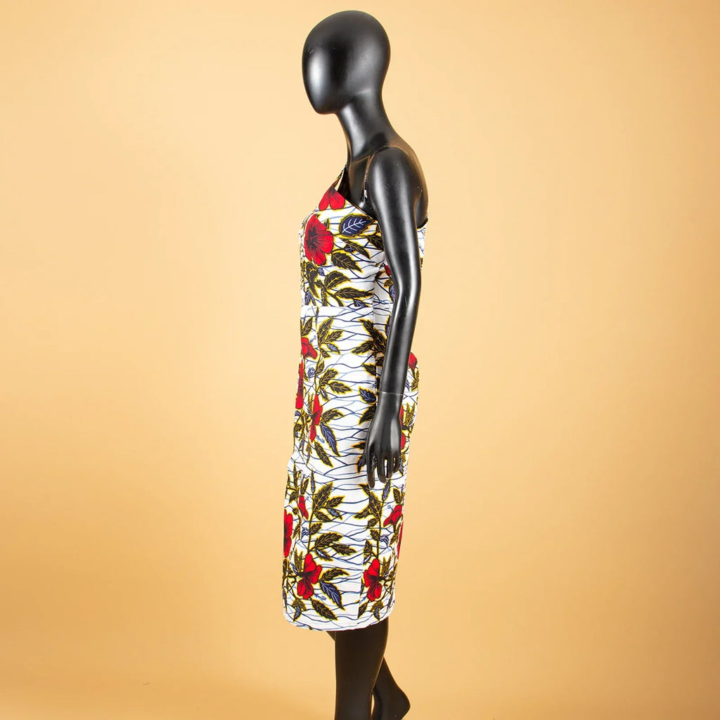 Women`s Dresses African Ankara Fabric Print Strap Sleeveless Sexy Club Dress Floral Party Dress Wax Attire AFRIPRIDE A1925052