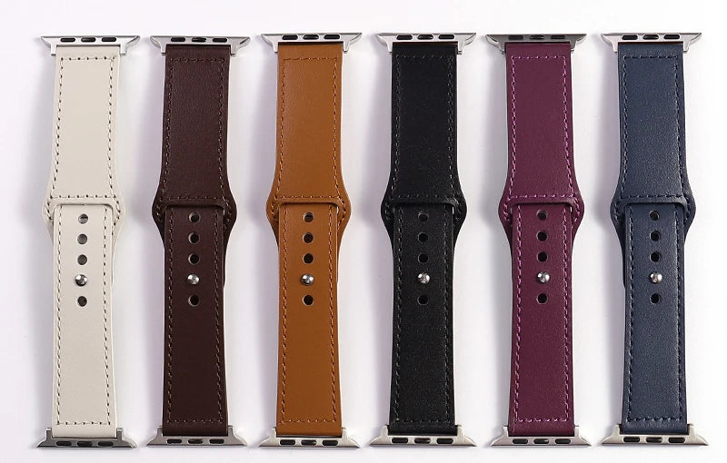 Leather Strap for Apple Watch Band 44mm 46mm 45mm 41mm 40mm 49mm 42mm 45mm 44mm Correa Bracelet iWatch Series 10/11 SE 7 8 Ultra