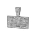Men's Hip Hop VISA Golden Silvery Card Pendant Necklaces With 5mm 24 Inch Long Chain Credit Card Pendants for Daily Wear Unisex