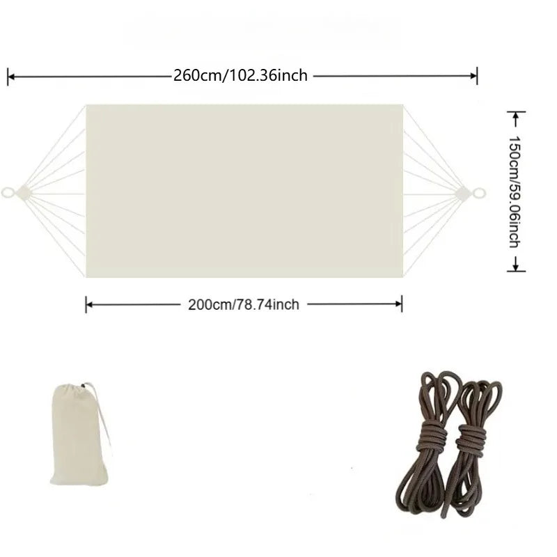 Outdoor Thick Camping Hanging Hammock with Anti-fall Safety Bars, Double Person Hanging Bed for Outdoor Camping and Leisure