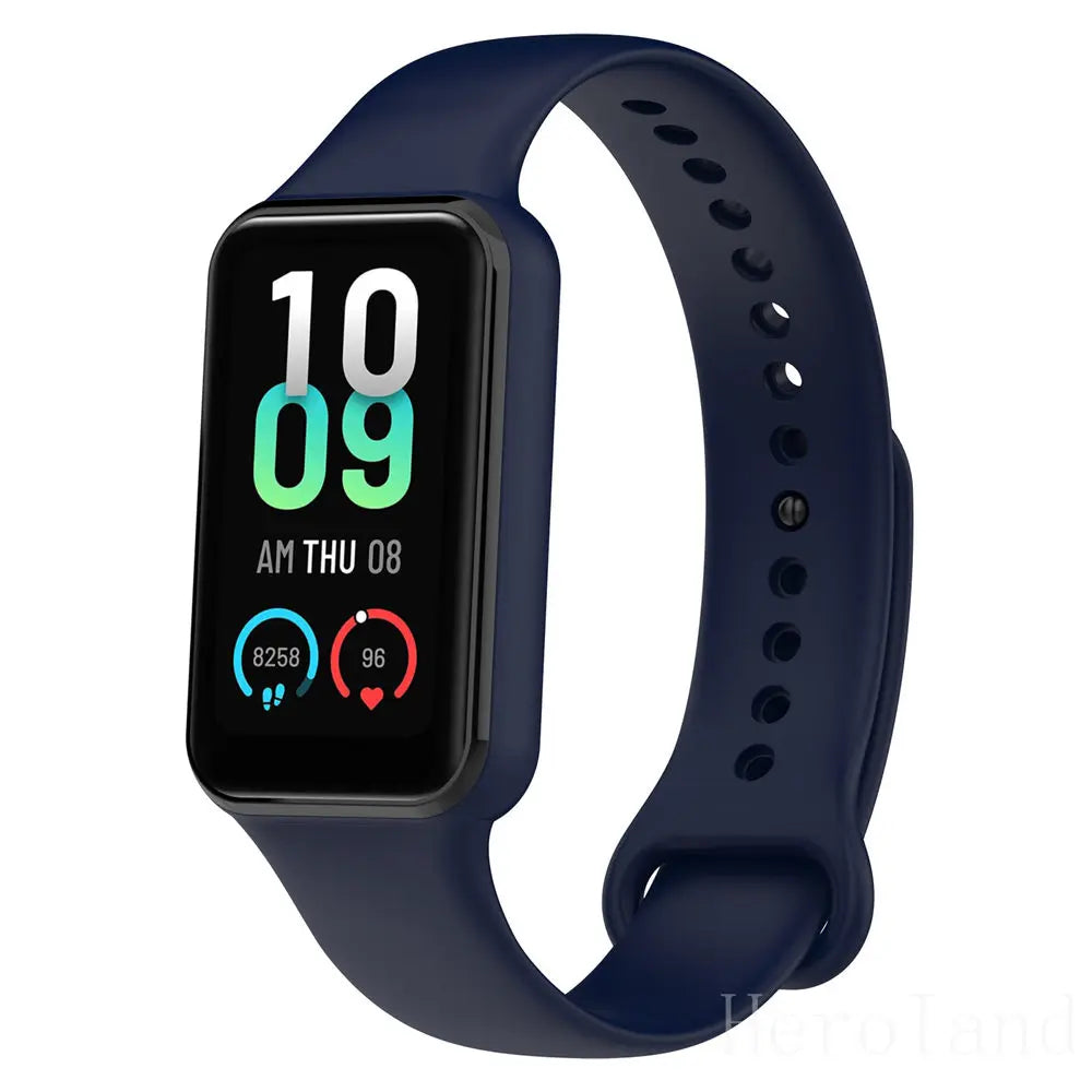 Fashion Silicone Watch Strap for Huami Amazfit Band 7 Smartwatch Band Bracelet Sport Wristband for Amazfit Band 7 Strap Buckle N