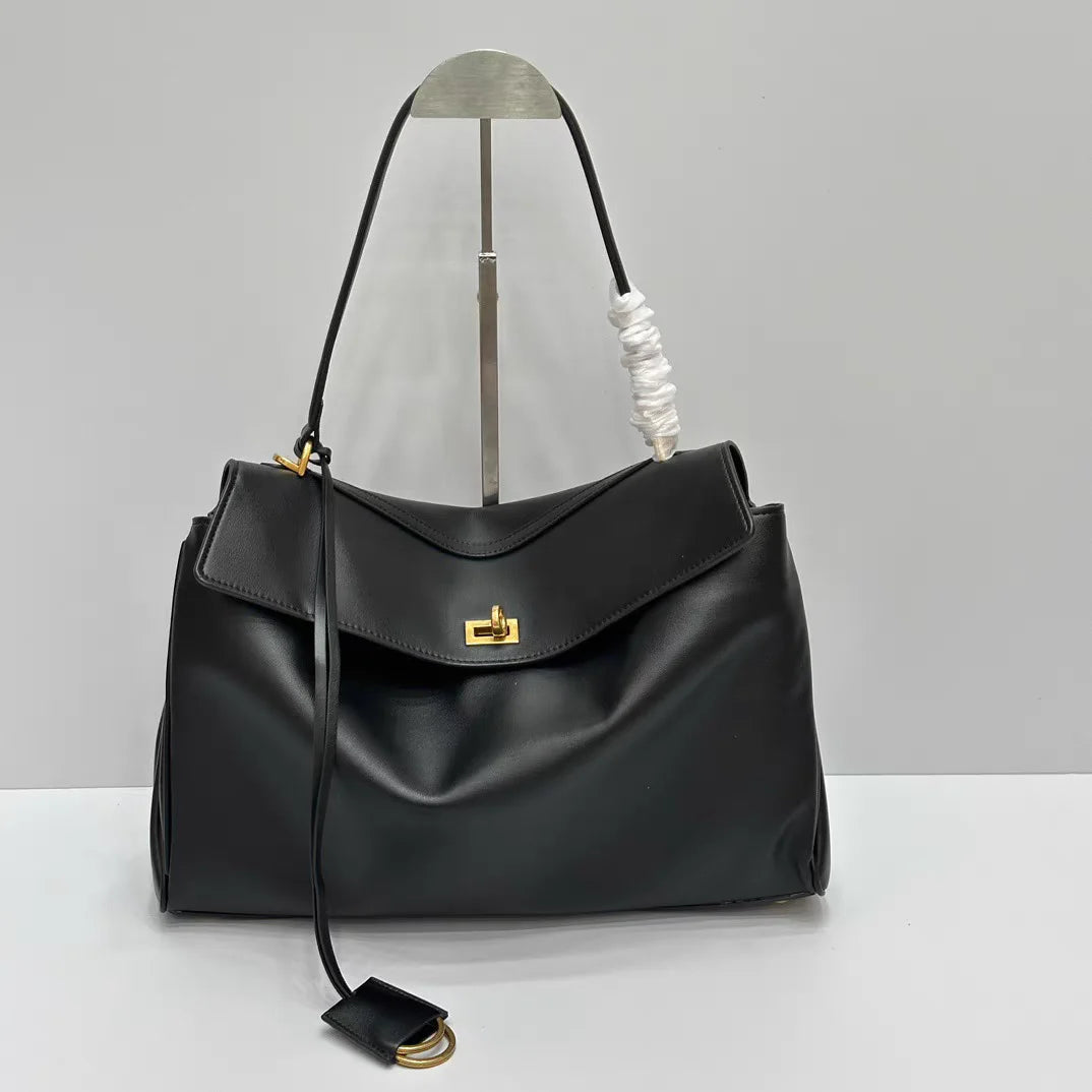 Minimalist Luxury Korean Soft Leather Flap Bag Women Detachable Crossbody Strap Large Capacity Office Daily Commuter Hand Purse