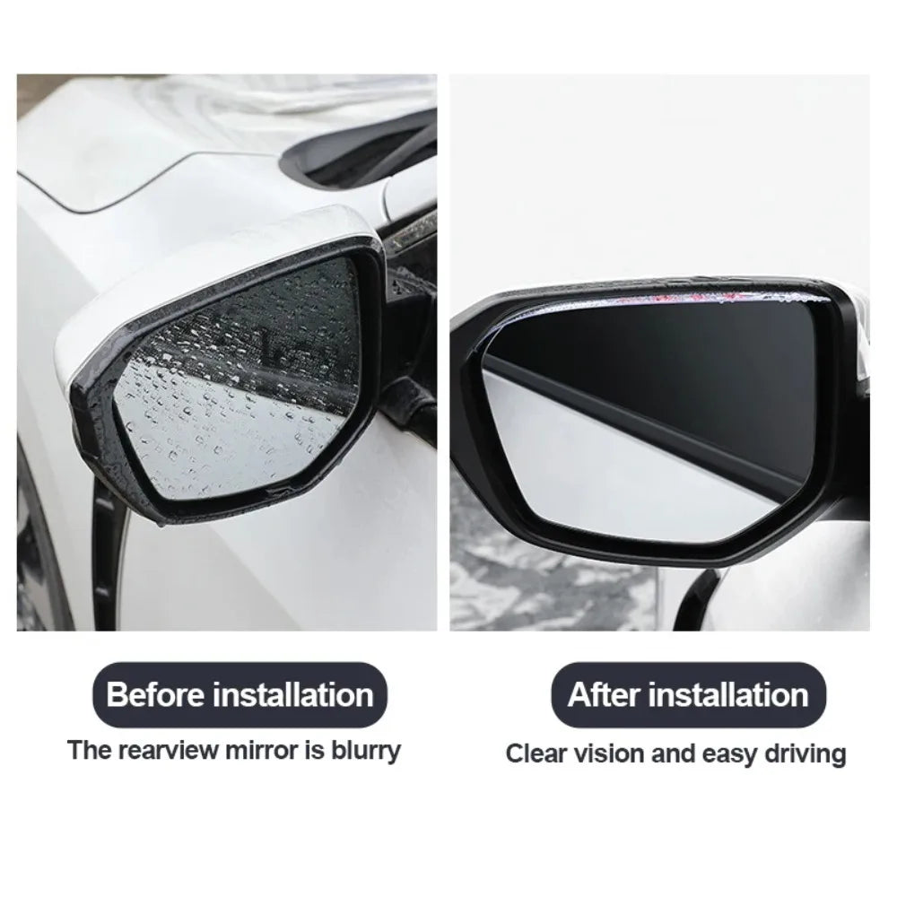 4/2PCS Car Rearview Mirror Rain Eyebrow Carbon Fiber Rain Shield Sun Shade Clear Vision Protector for Auto Mirror Accessories