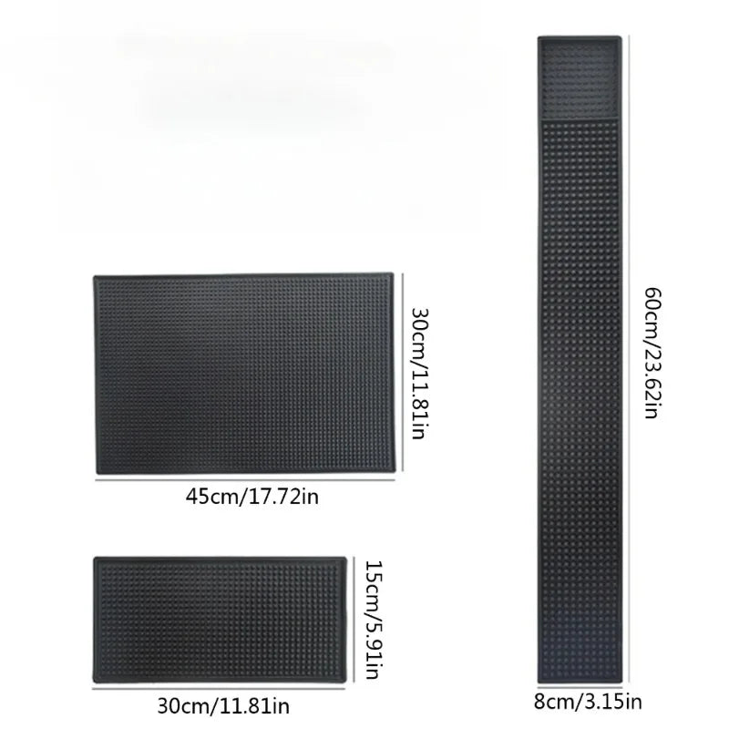 Bar Mat Rubber Dish Drying Mat Countertop Non Slip Mats Heat Resistant Cup Mat Bartending Cafe Mats Home Kitchen Accessories