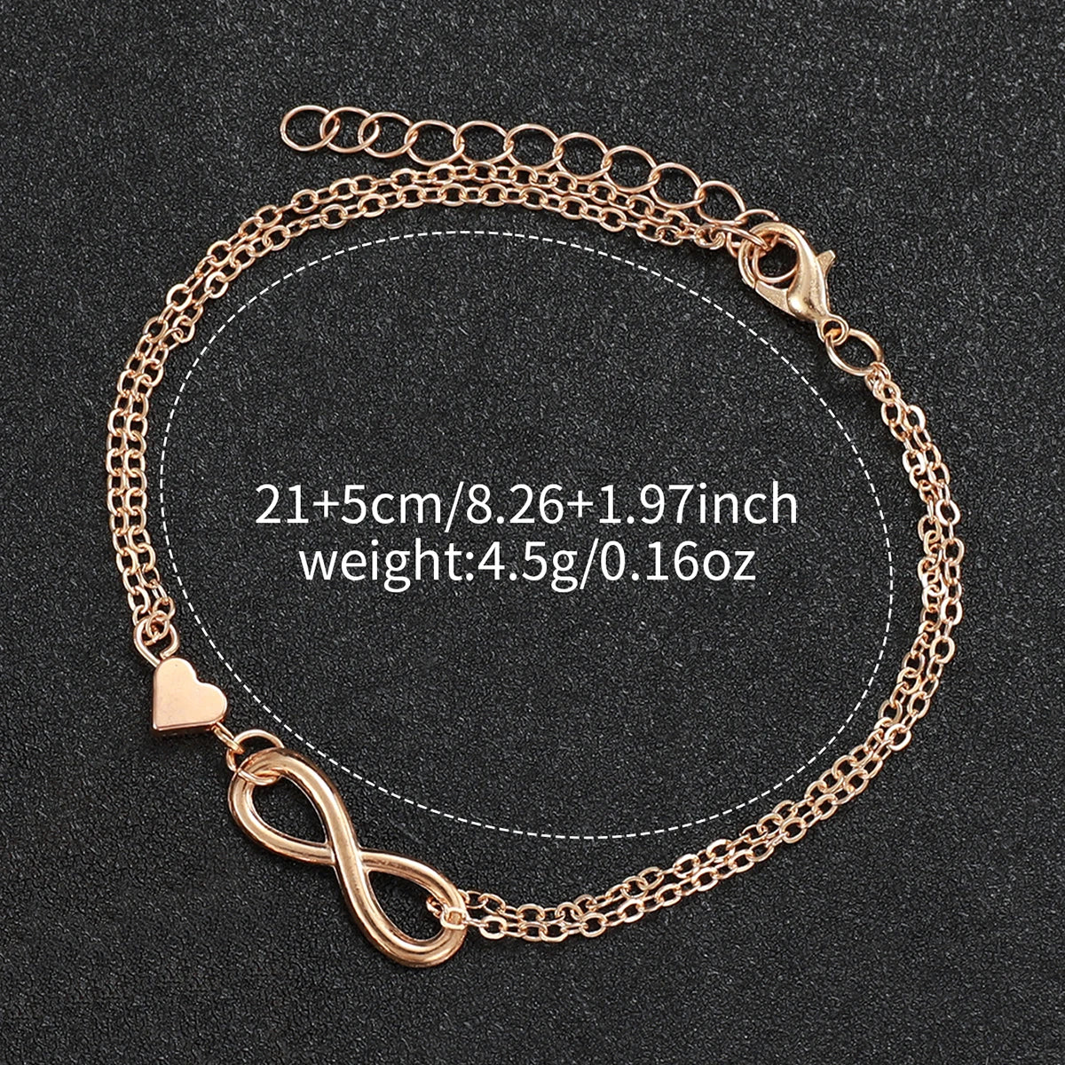 2PCS/Set Women's Watch Fashion Arabic Dial Leather Band Quartz Watches Gold Heart Bracelet Set