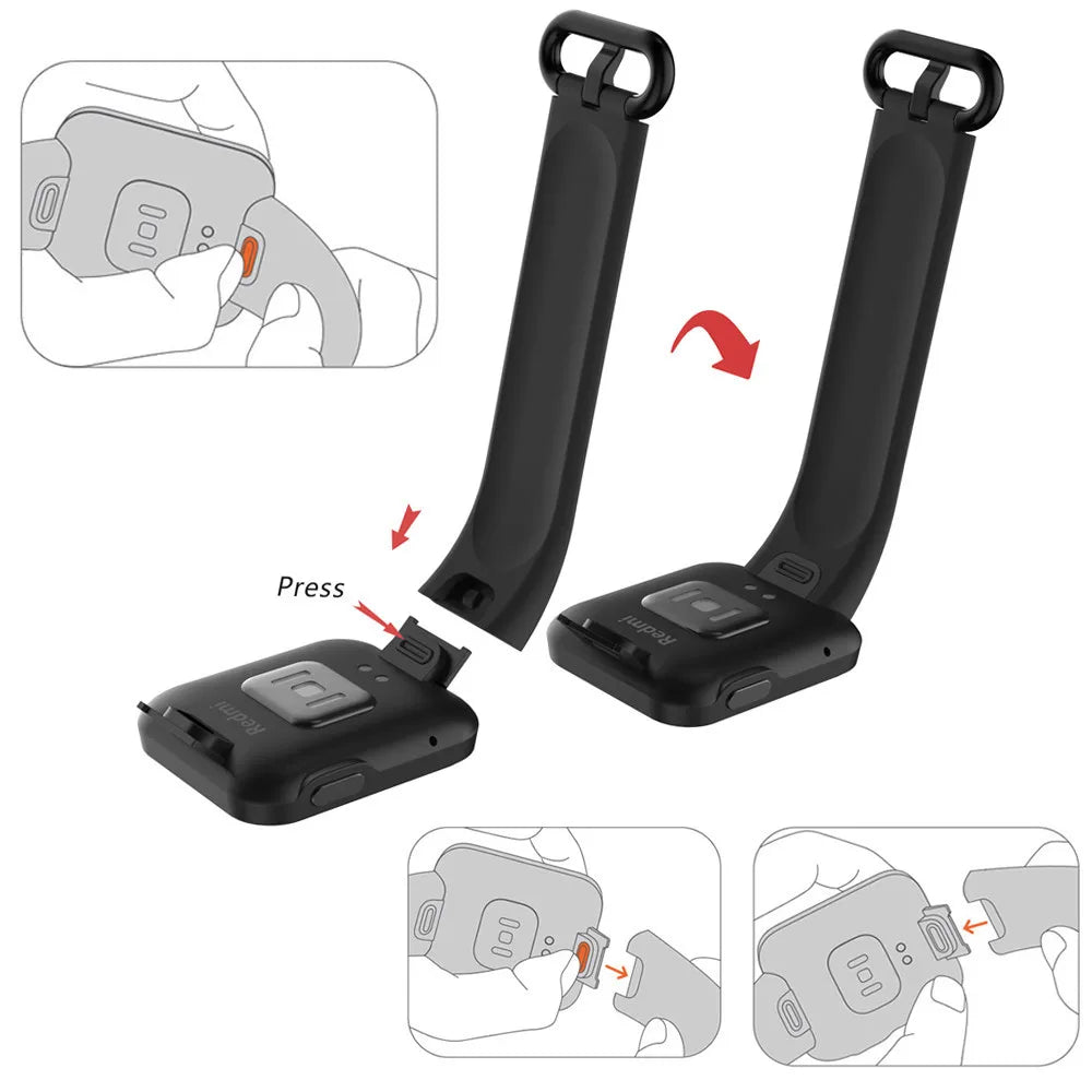 Silicone Straps for Redmi Watch 2 Lite Poco Watch Replacement watchband Bracelet for Xiaomi Watch Lite With Screen Protector