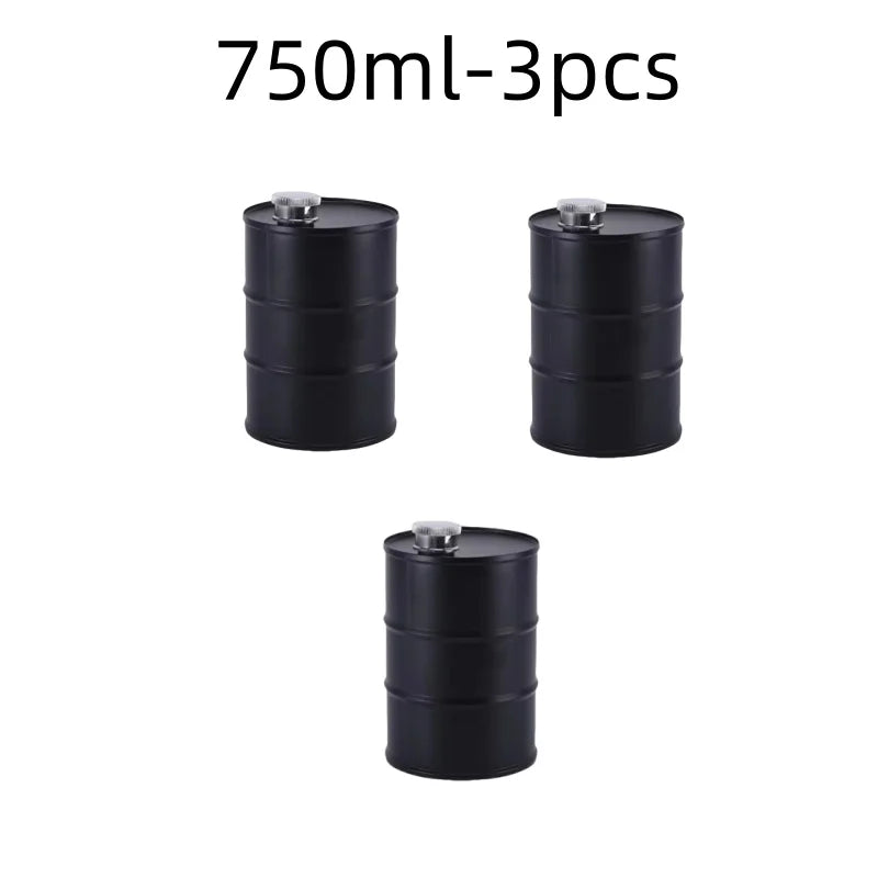 1Pc 25oz Water Bottle Drums Whisky  Portable Stainless Steel Hip Flask