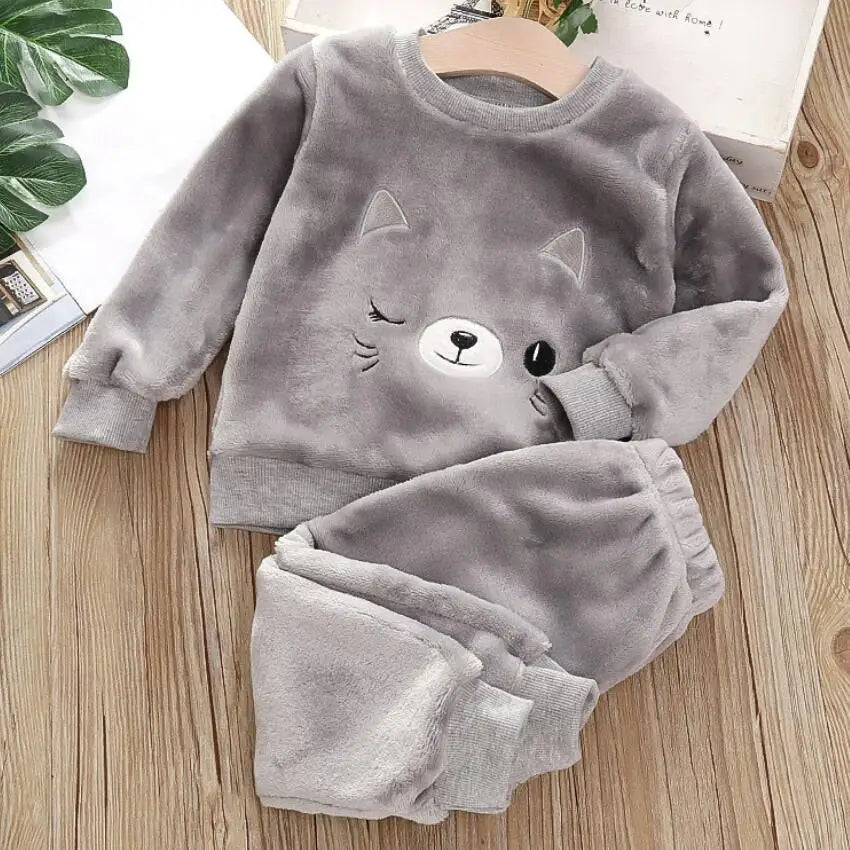 Boy's Clothing 2pcs Set Grey Baseball Hoodie Suit Infants Toddlers Car Print Pattern Cardigan And Pants Sets Casual Sportswear