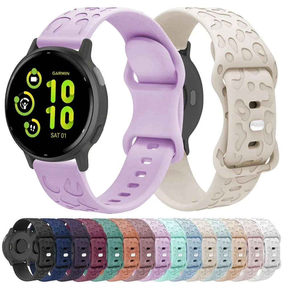 18mm 20mm 22mm Leopard Bracelet for Garmin Venu 3S Band Venu 2S Correa Active 5 Bands Garmin Forerunner 265 Band 265S 255S 255