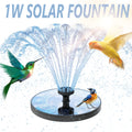 New 1W/1.5W/2.5W/3.5W Outdoor Solar Fountain Water Pump Bird Bath Fountain with 6 Nozzles Suitable for Courtyard Garden Pools