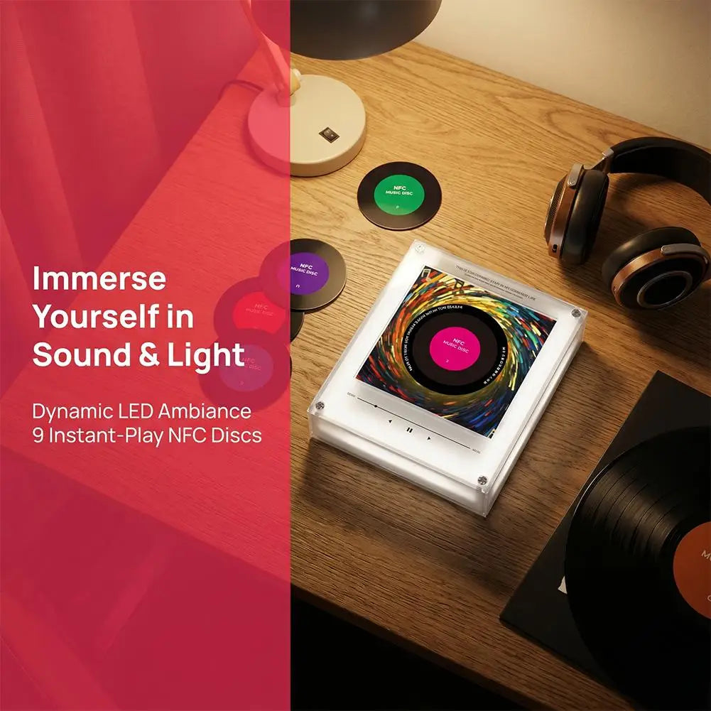 NFC Magnetic Patch Acrylic Song Player With Built-in Speaker - Customizable Artwork, No Phone Needed, Auto-Play