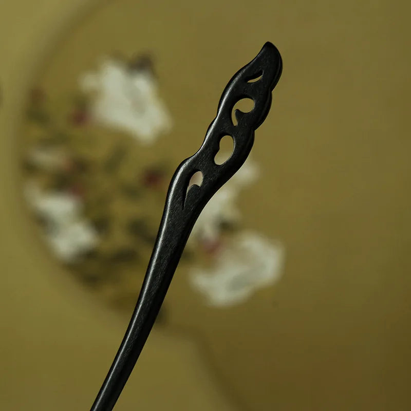 Antique Style Imitation Ebony Hairpin Plain Hairpin Simple Style Retro Hanfu Qipao Accessories for Women