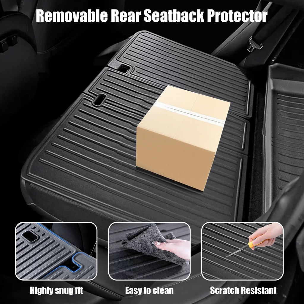 Custom Fit TPE All-Weather Car Floor Mats for Tesla Model 3 2024-2026 Waterproof Anti-Slip Full Set 7PCS Interior Accessories