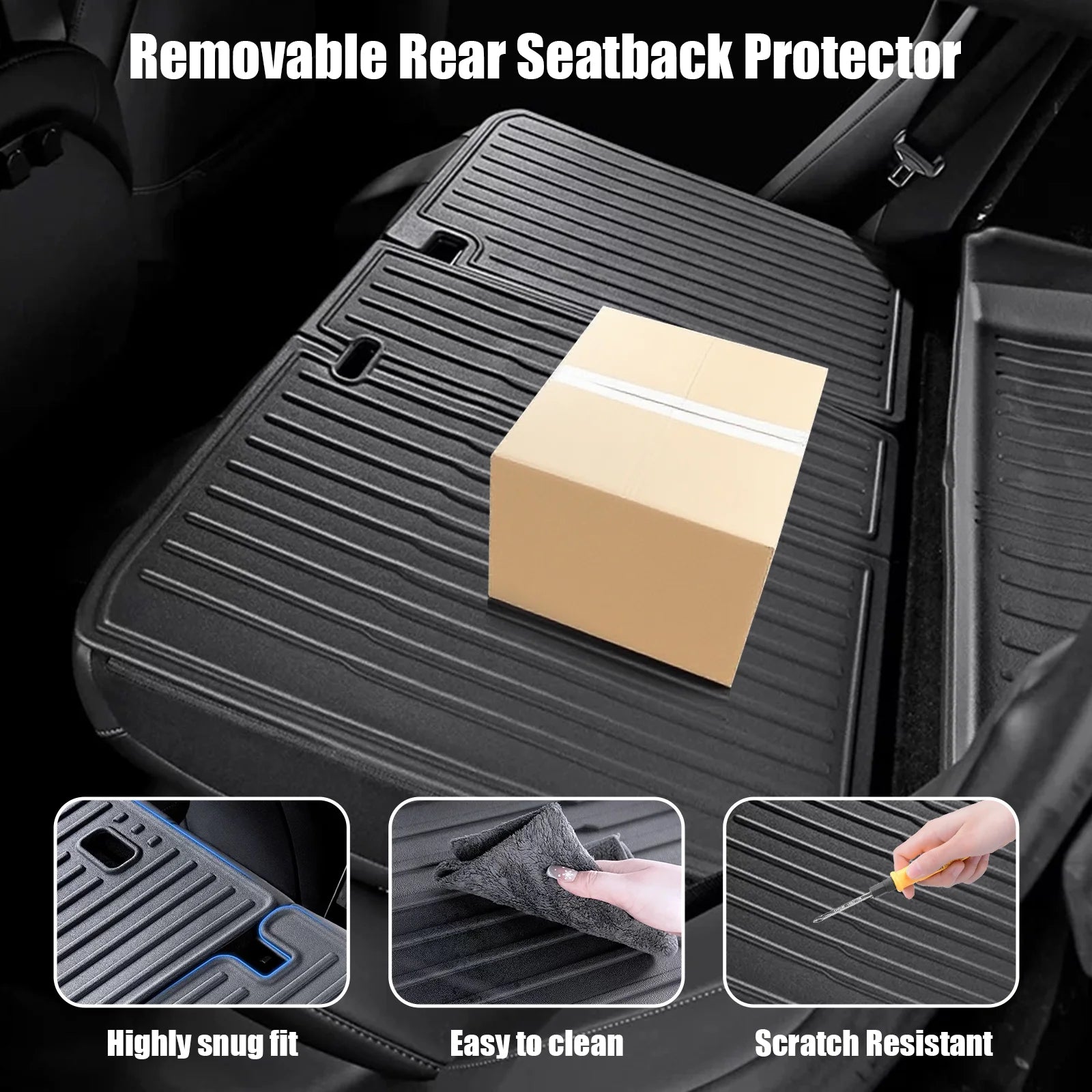 Custom Fit TPE All-Weather Car Floor Mats for Tesla Model 3 2024-2026 Waterproof Anti-Slip Full Set 7PCS Interior Accessories