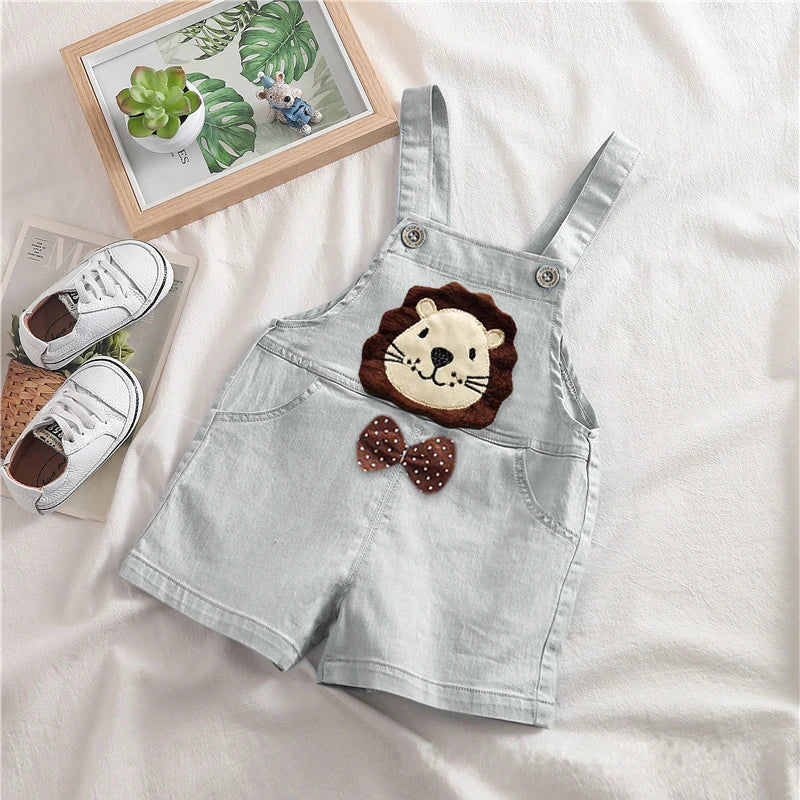 IENENS Summer Kids Baby Boys Jumper Pants Denim Clothing Shorts Jeans Overalls Toddler Infant Girl Playsuit Clothes Trousers