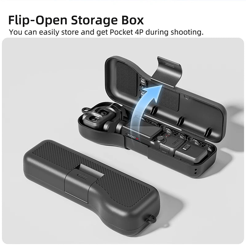 Portable Case Hard Shell Protective Cover Gimbal Filter 1/4" Handle Storage Box for DJI OSMO Pocket 4P Camera Accessories