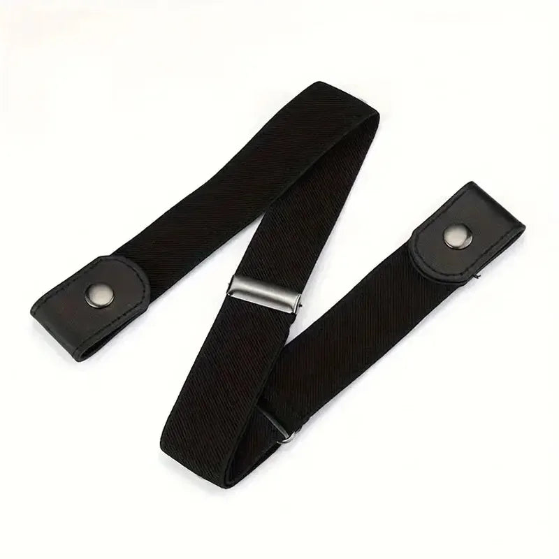 Canvas Adjustable Elastic Waist Band Invisible Belt Buckle-Free Belts for Women Men Jean Pants Dress No Buckle Easy To Wear