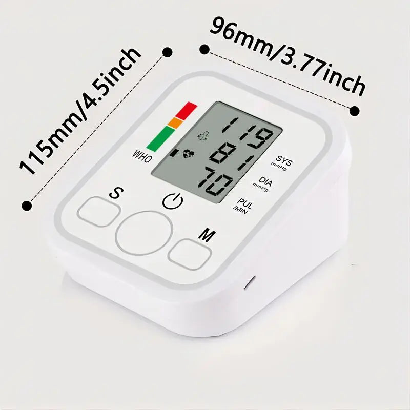 Automatic Digital ARM Blood Pressure Monitor Sphygmomanometer Tonometer Tensiometer Heart Rate Pulse Meter BP Monitor Healthy