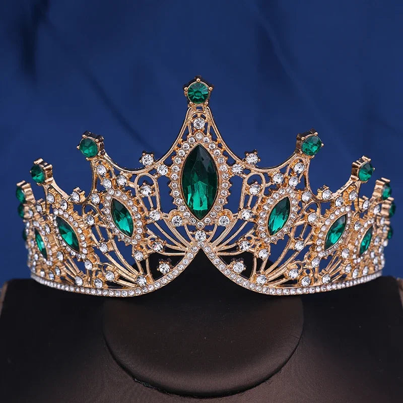 Bridal Crown Baroque Vintage Princess Queen Headwear Crystal Tiara For Women Wedding Crown Hair Dress Accessories Jewelry